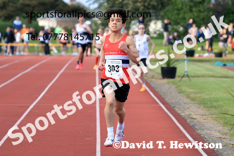 Jimmy Hedley 800 metres, 2026 NEGP 2, Monkton Stadium, Wednesday, May 27th. Photo: David T. Hewitson/Sports for All Pics